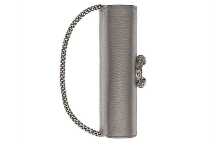 (WMNS) Gucci Dionysus Tiger Head Leather Chain Shoulder Messenger Bag Mini Gray Classic 476432-CAOGN - 5
