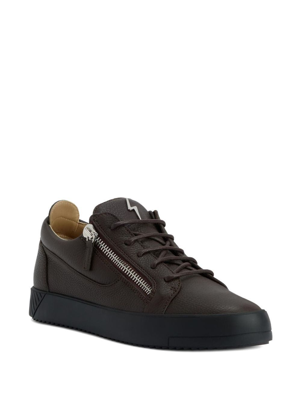 Frankie zip-detail leather sneakers - 2