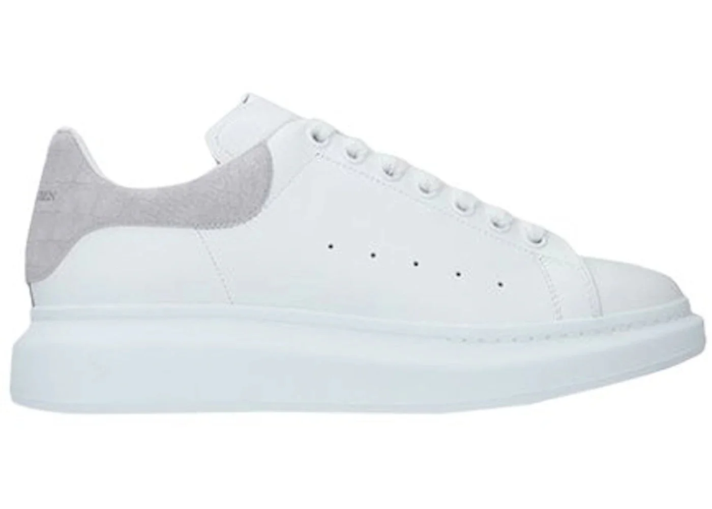 Alexander McQueen Oversized White Light Grey Croc - 1