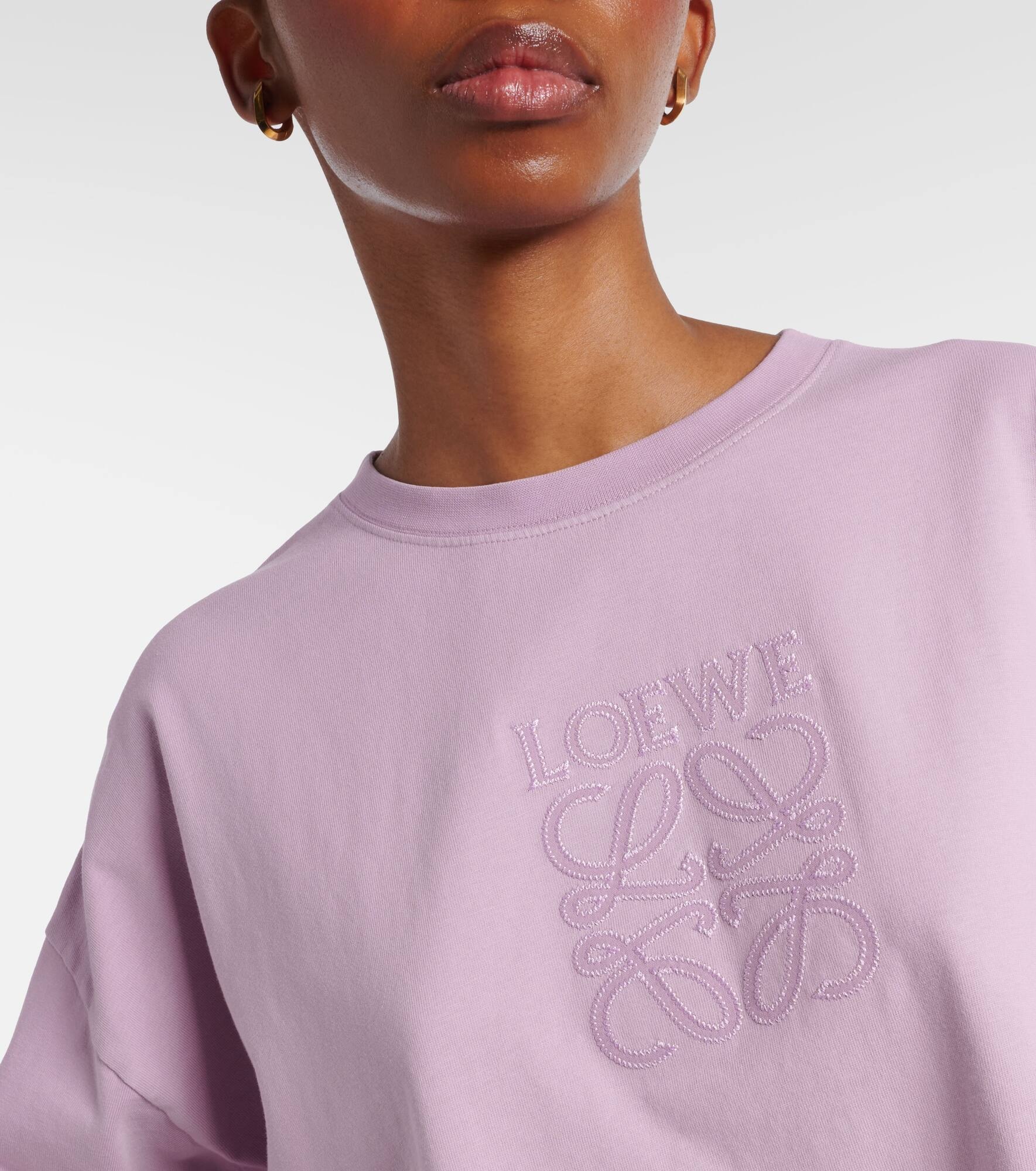 Cropped cotton jersey T-shirt - 4