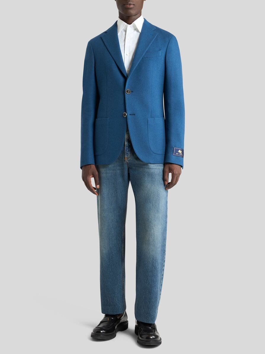 SINGLE-BREASTED WOOL AND CASHMERE BLAZER - 3