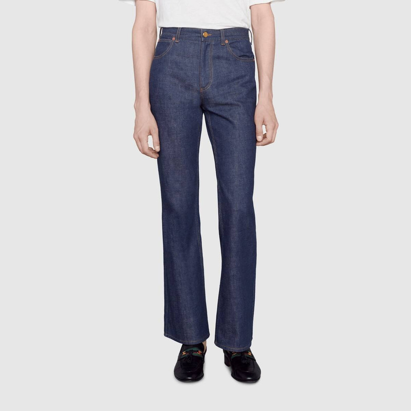 Washed denim flare pant 3