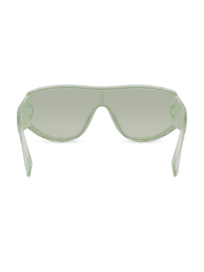 Men Fendi Lab Mask Sunglasses - Light Green Mirror 5