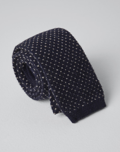 Brunello Cucinelli Cashmere knitted tie with jacquard pattern outlook