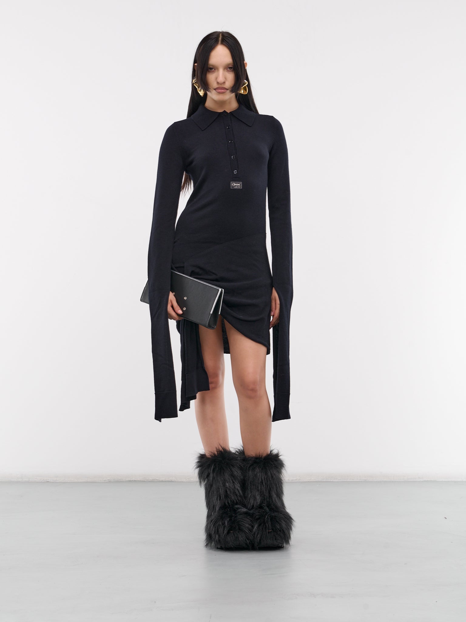 Knotted Sleeved Dress - 6