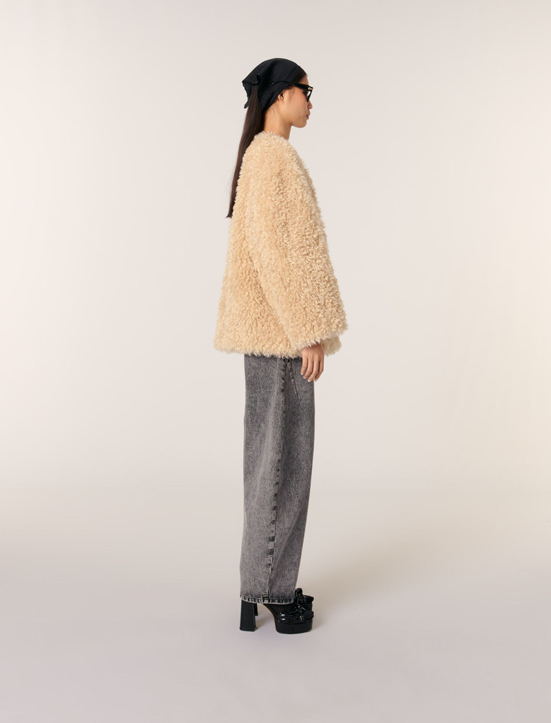 Short faux fur coat 3