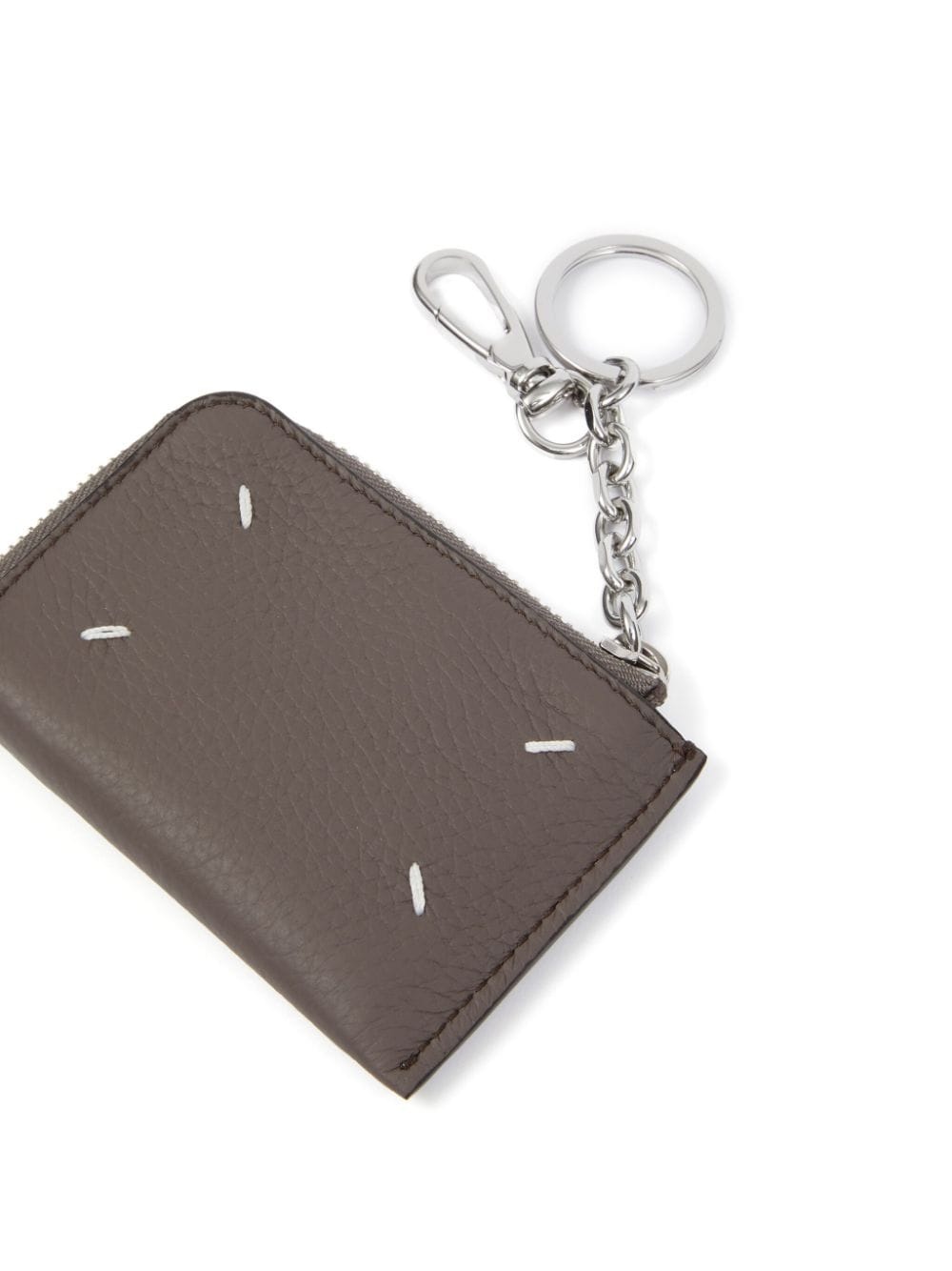 four-stitch leather keyring - 4