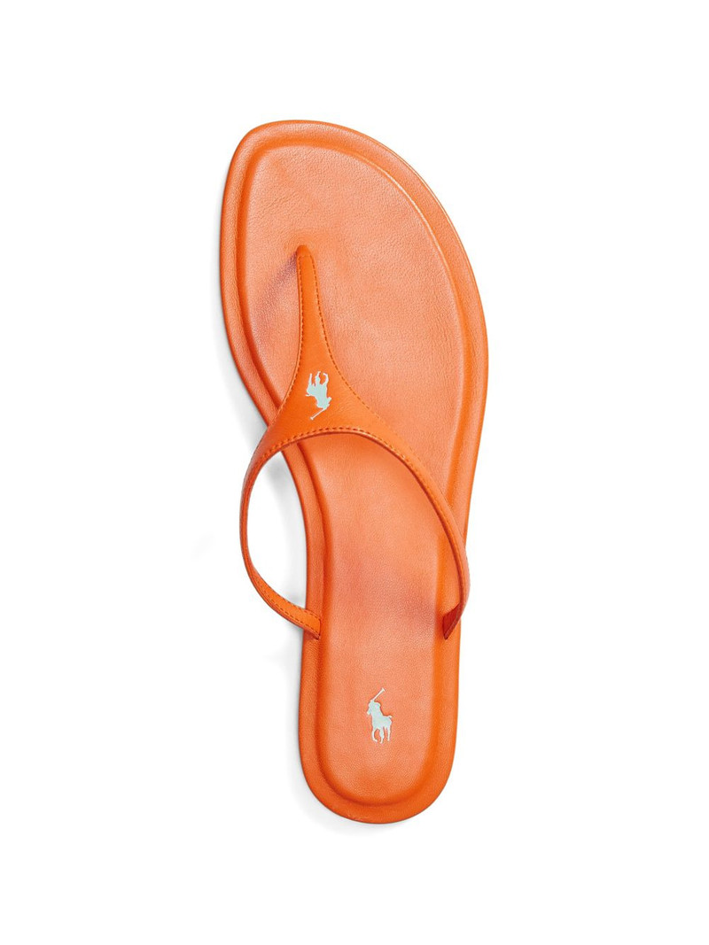 debossed leather thong sandals 3