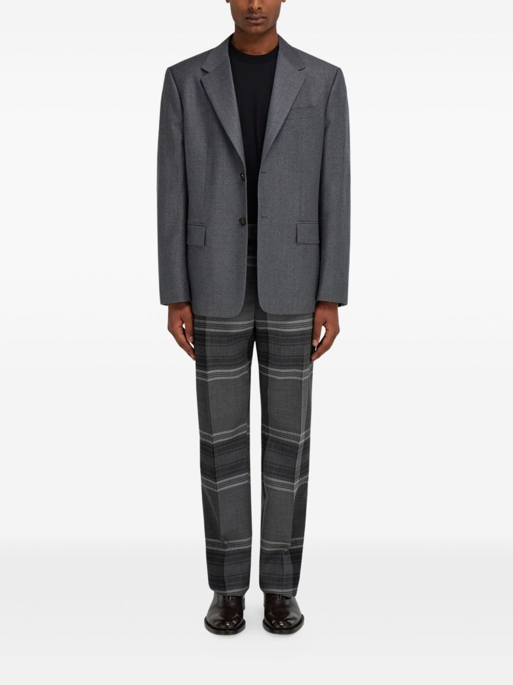 checked tailored trousers - 2