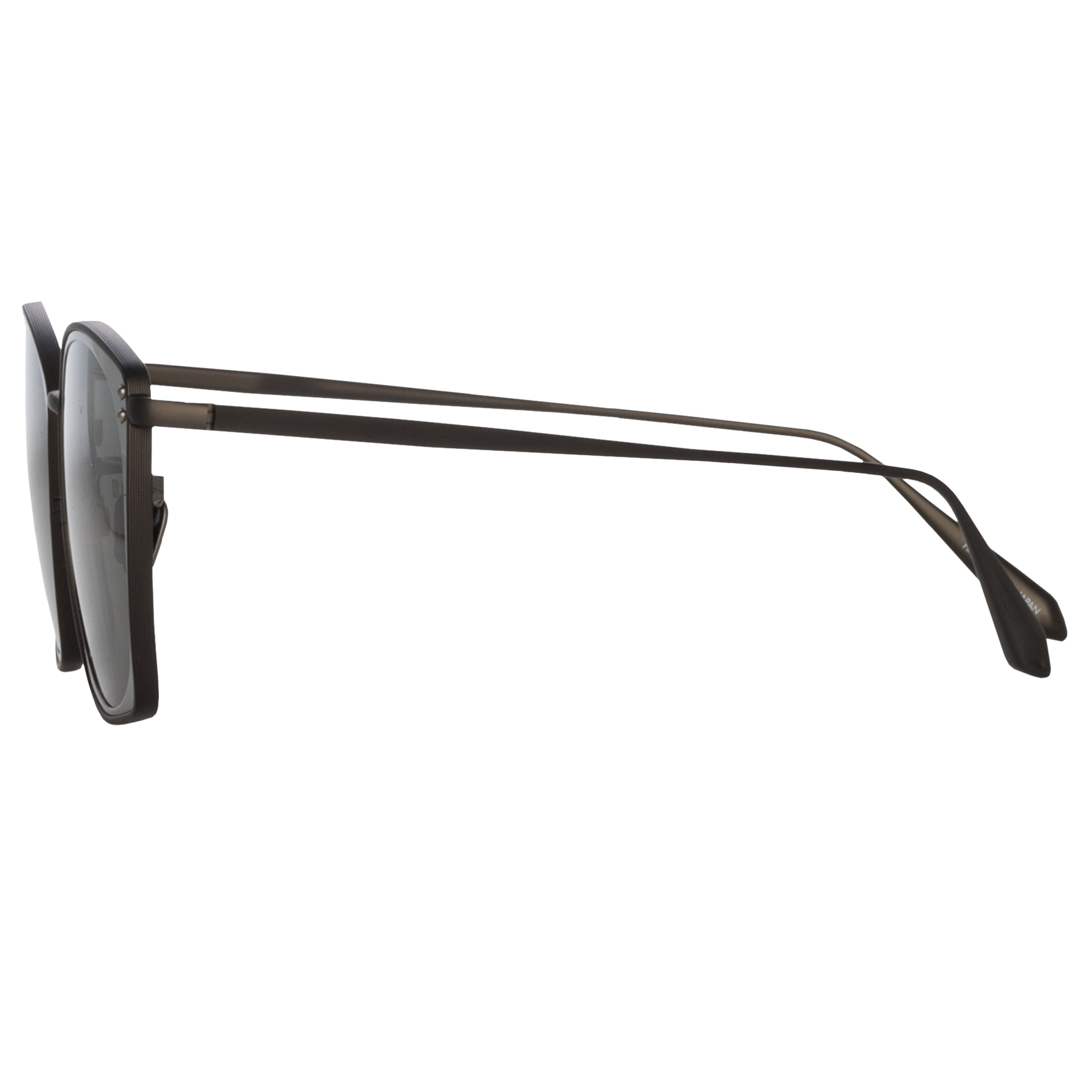 MILO SQUARE SUNGLASSES IN MATT NICKEL - 4