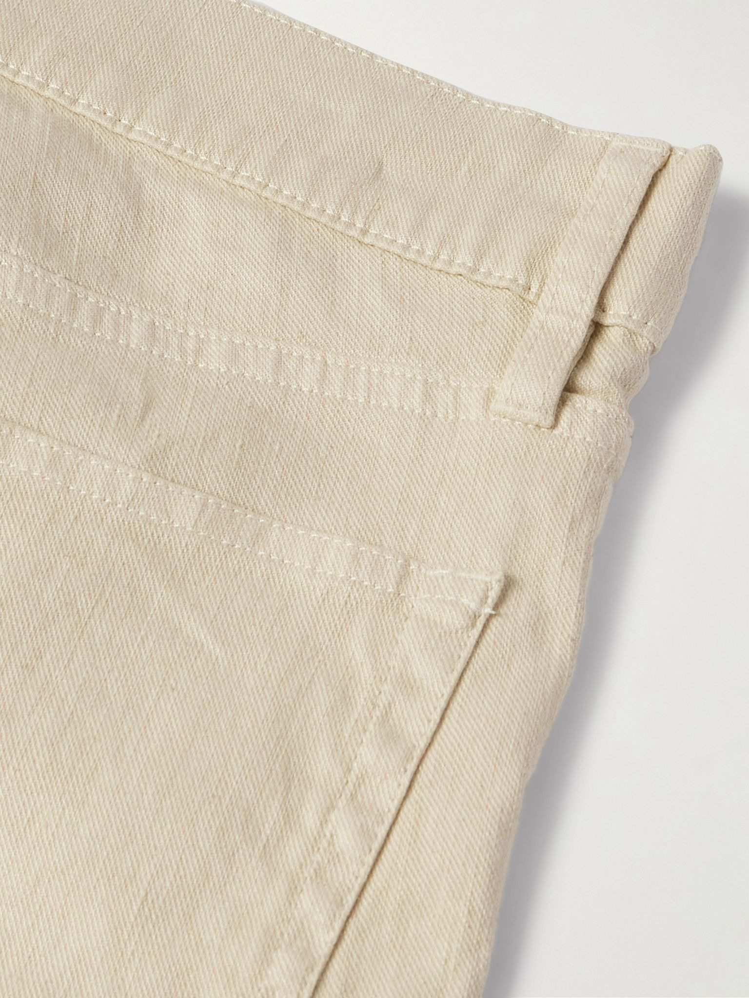 Slim-Leg Twill Trousers Neutral - 5