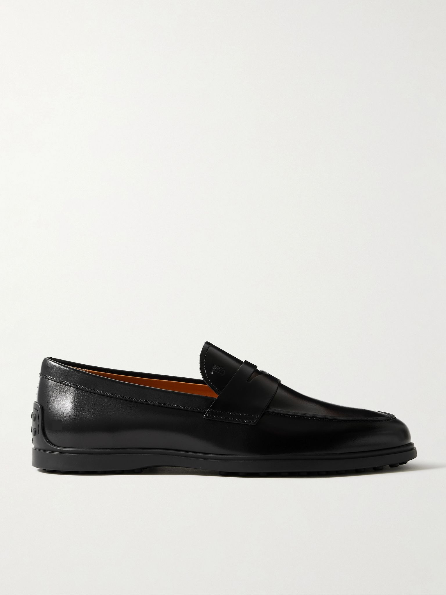 Gomma Leather Penny Loafers Black - 1