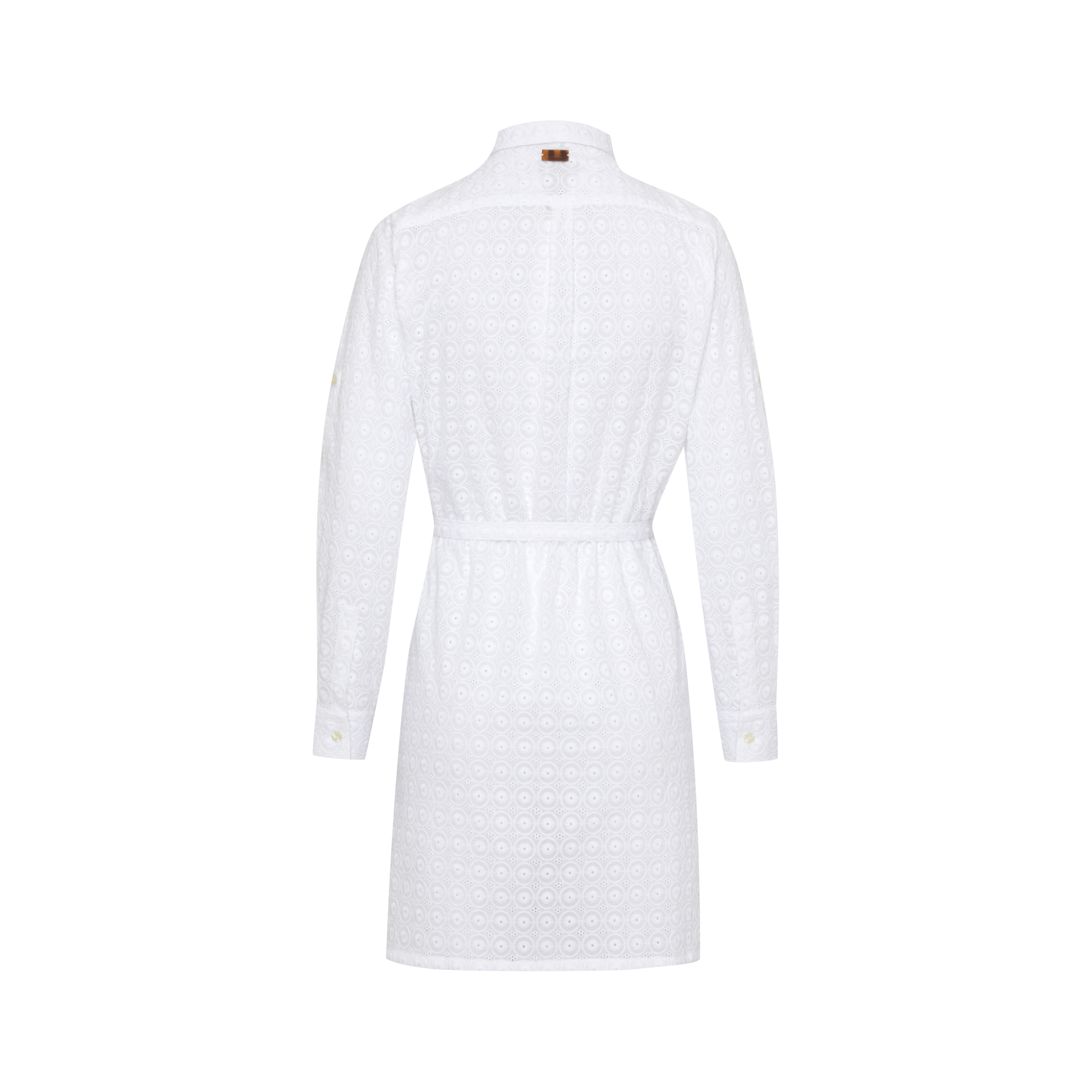 Women Cotton Shirt Dress Broderie Anglaise - 2