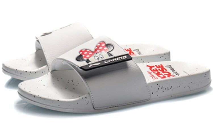 Li-Ning Sports Fashion Series Disney Mickey Crossover Lightweight Stylish White Slippers AGAQ024-1 - 4