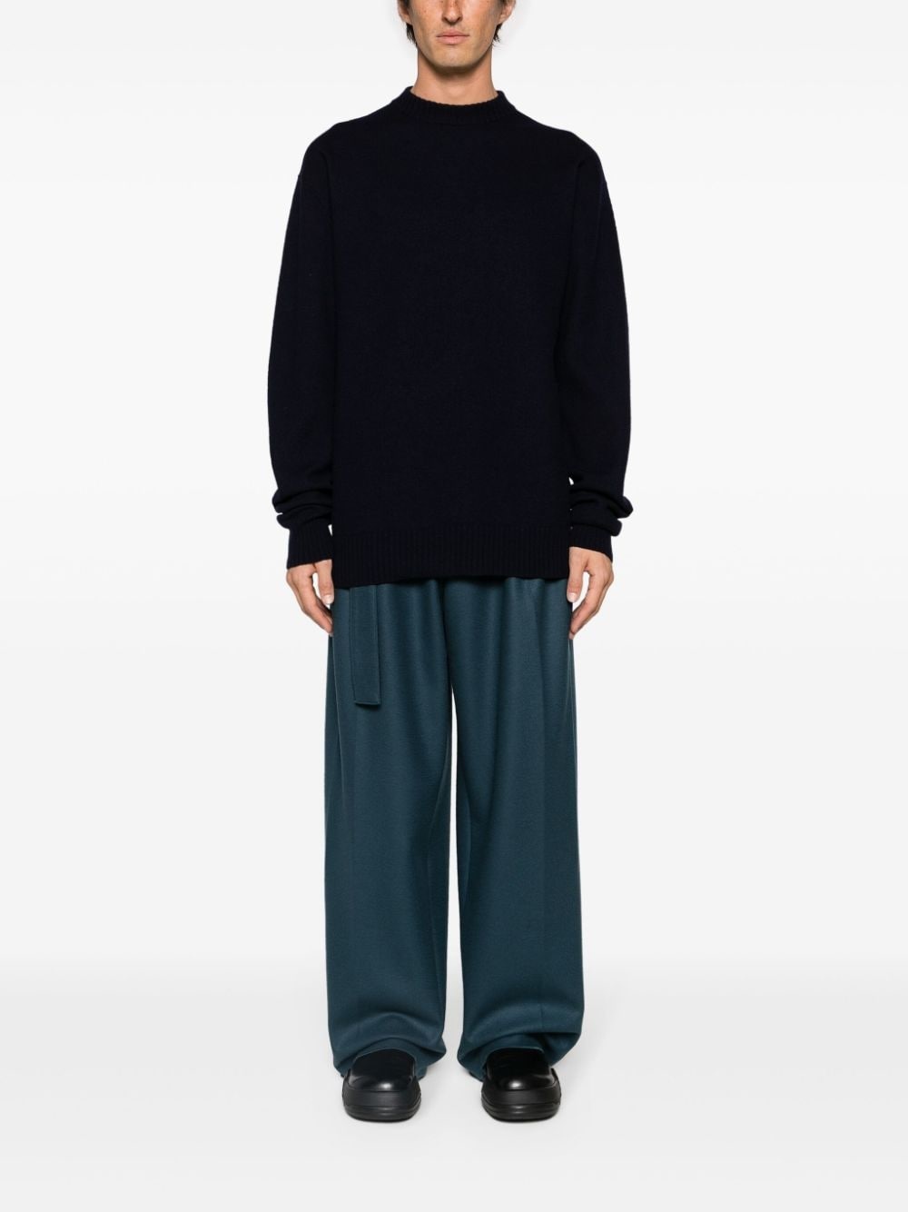 crew-neck wool jumper - 2