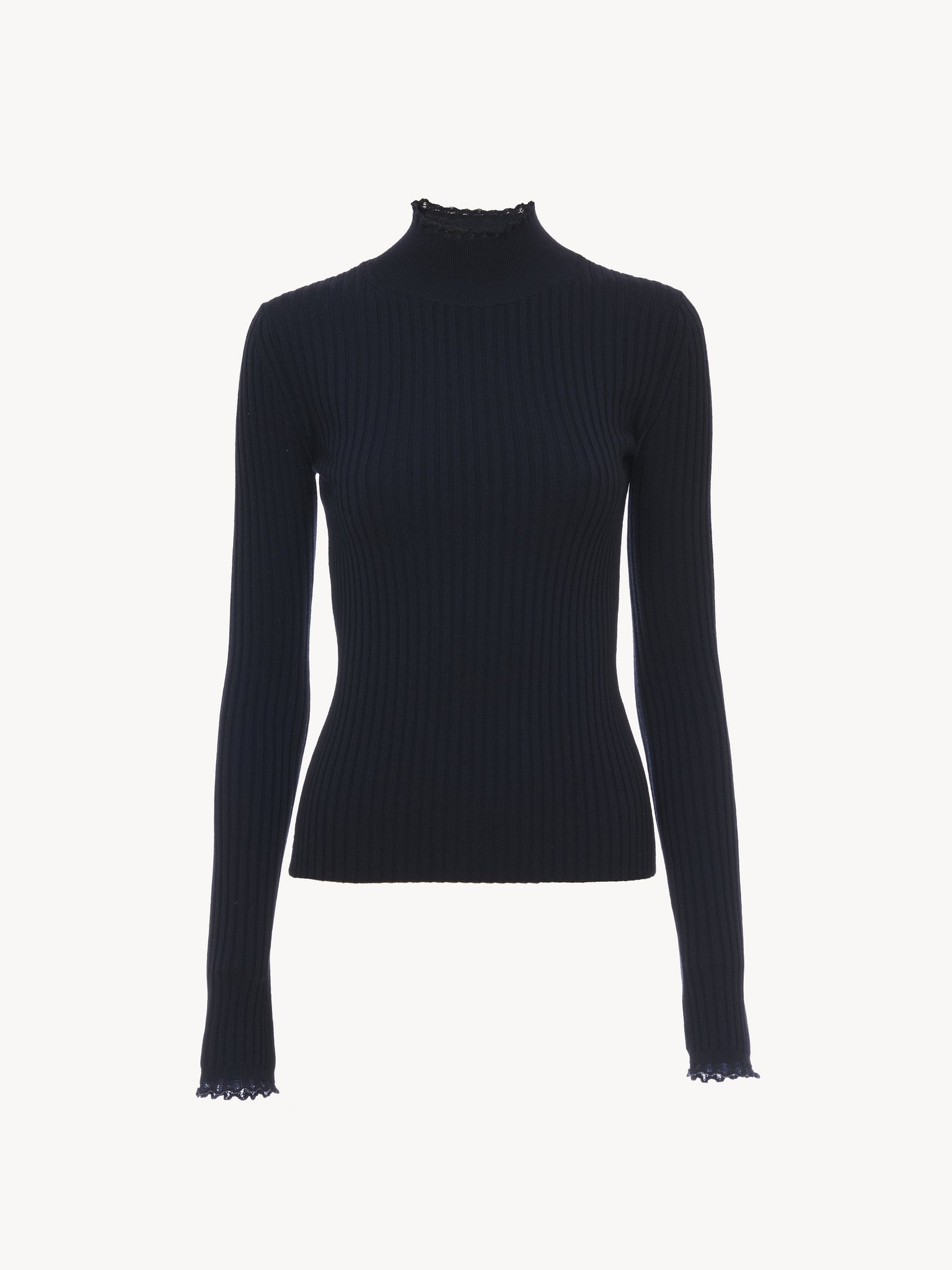 FITTED HIGH-NECK SWEATER - 3