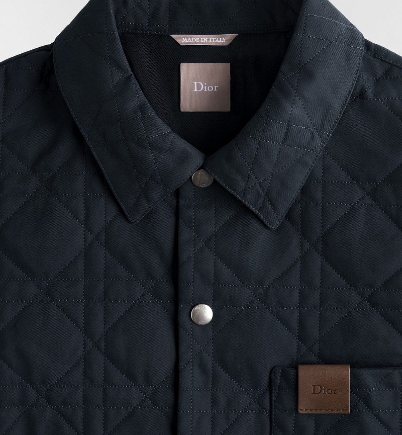 Cannage Overshirt with Leather Dior Patch 6