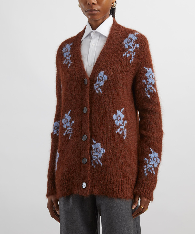 Jil Sander Floral Alpaca and Wool-Blend Cardigan outlook
