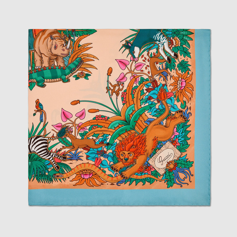 GUCCI 90 x 90 project printed silk carré outlook