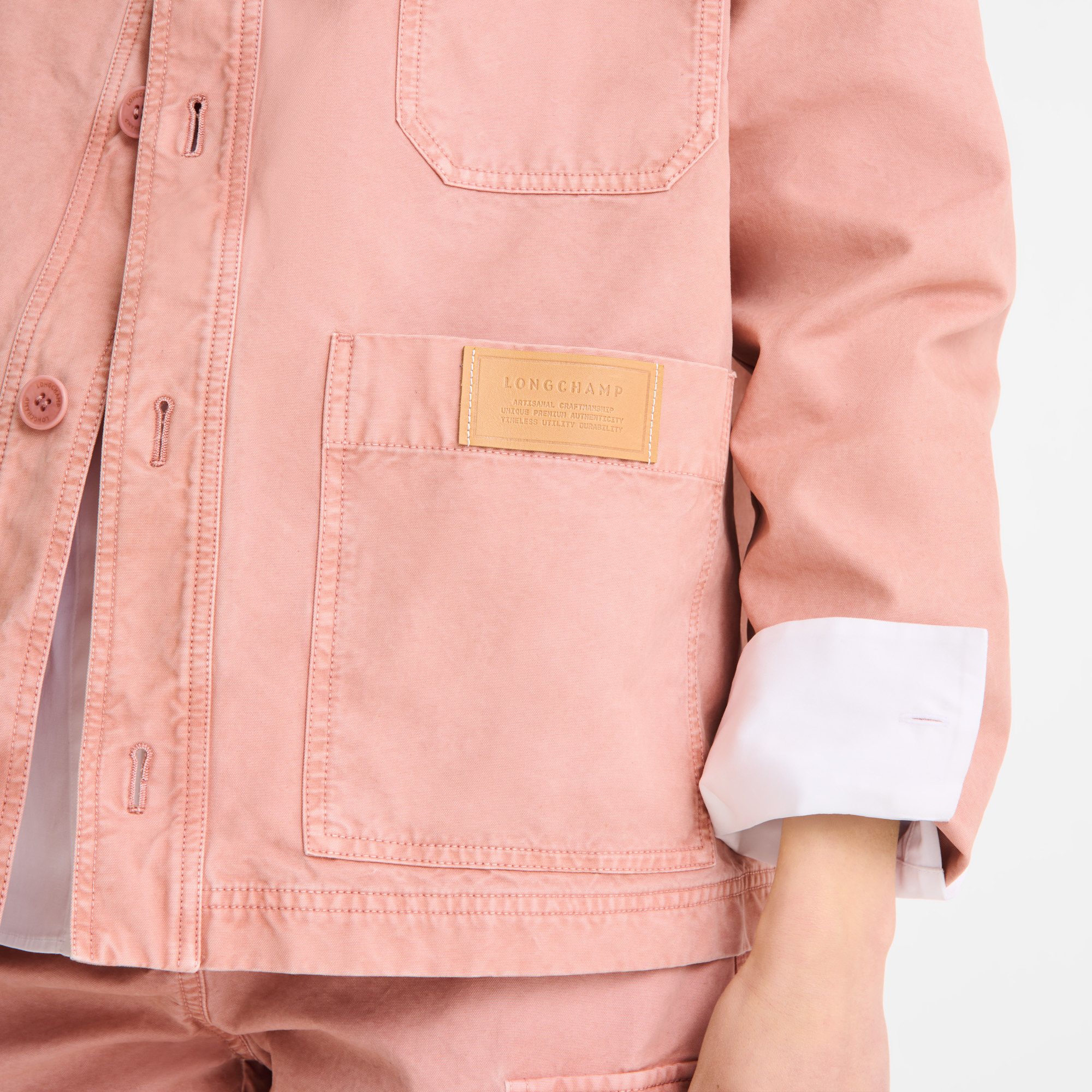 Jacket Pink Tea - Overdyed cotton - 4