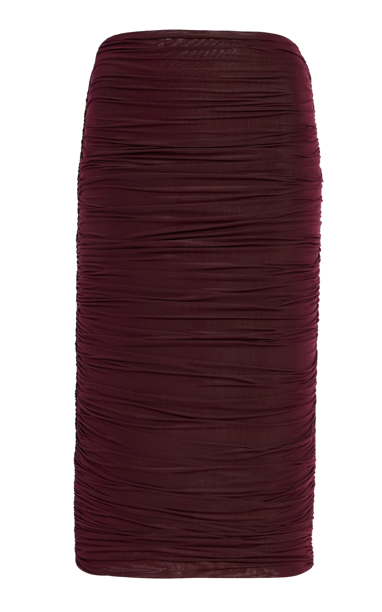 Dasos Ruched Jersey Midi Skirt burgundy - 1