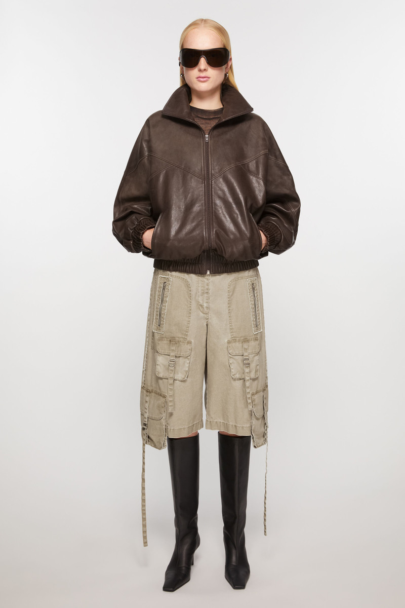 Acne Studios Cargo shorts - Khaki beige outlook