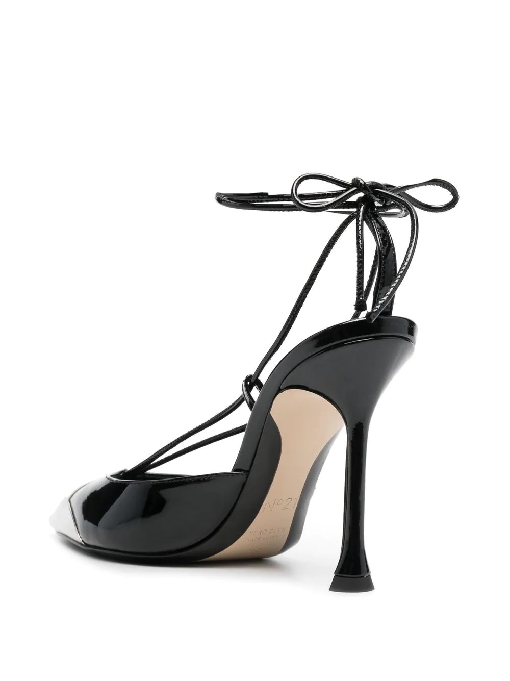 colour-block patent leather pumps - 5