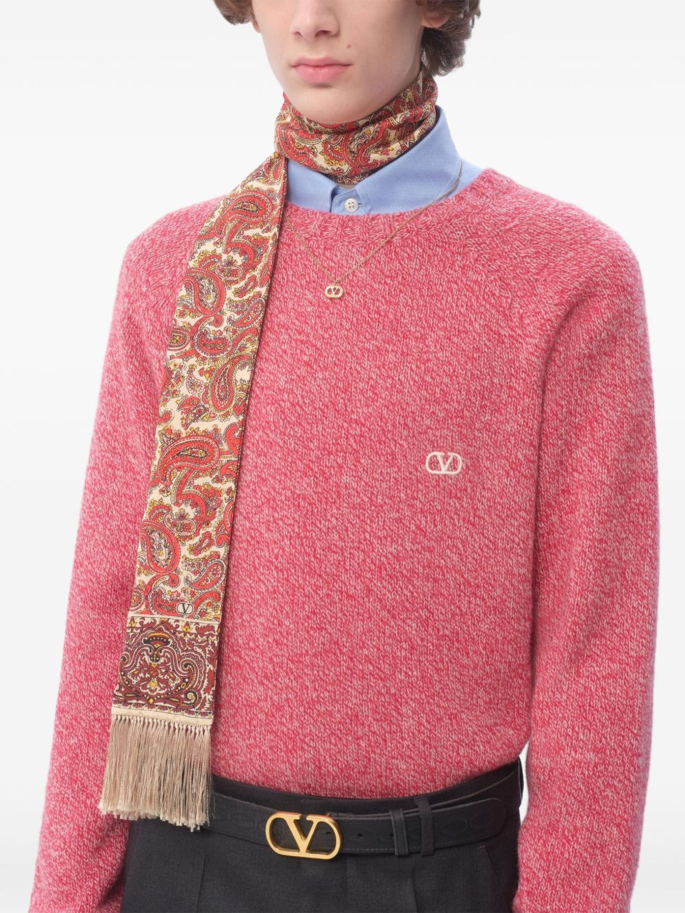 paisley-print silk scarf - 5
