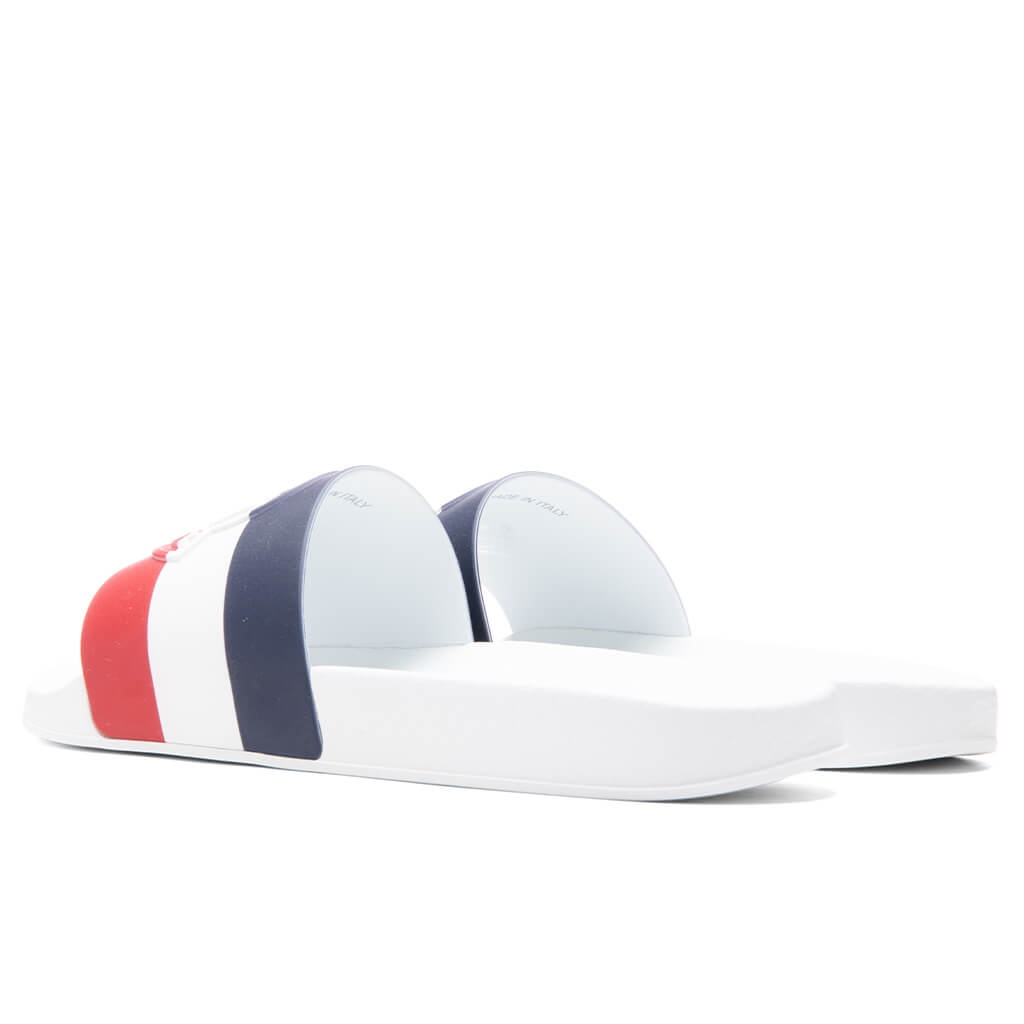MONCLER BASILE SLIDES - WHITE - 4