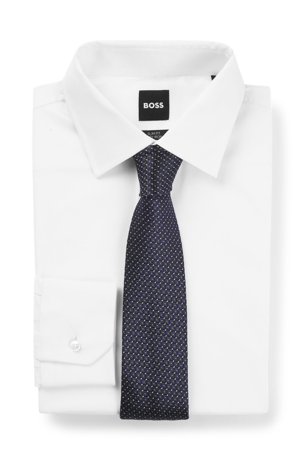 PATTERNED TIE IN ITALIAN SILK JACQUARD - 3