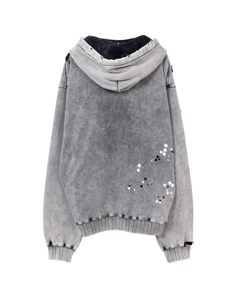 Embellished Bleached Hoodie 20