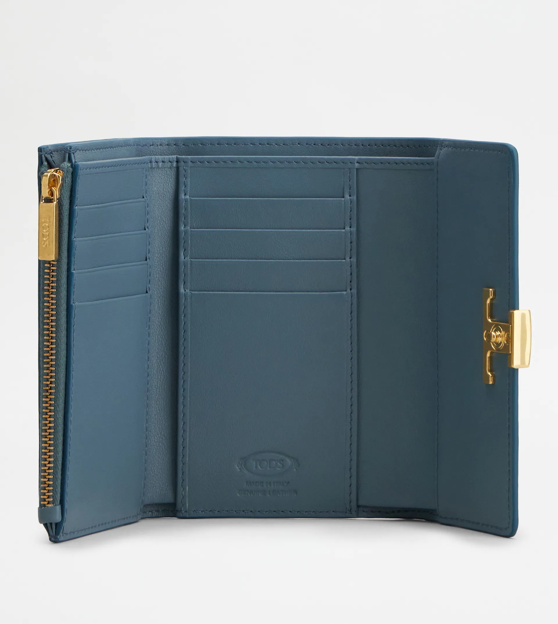 TIMELESS WALLET IN LEATHER - LIGHT BLUE - 2