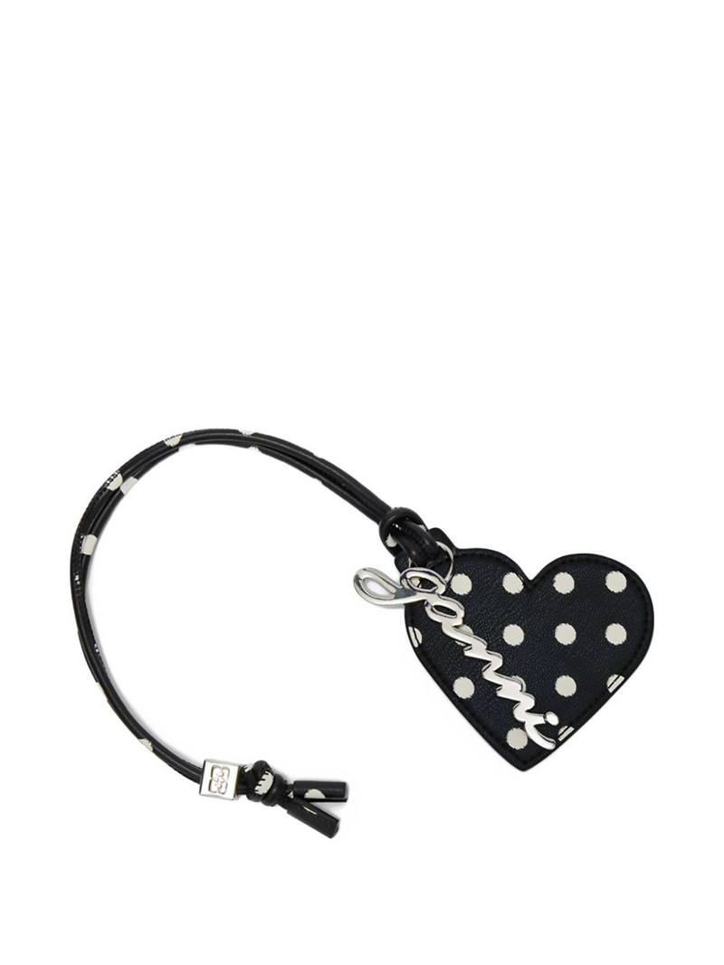 GANNI polka-dot heart keyring outlook