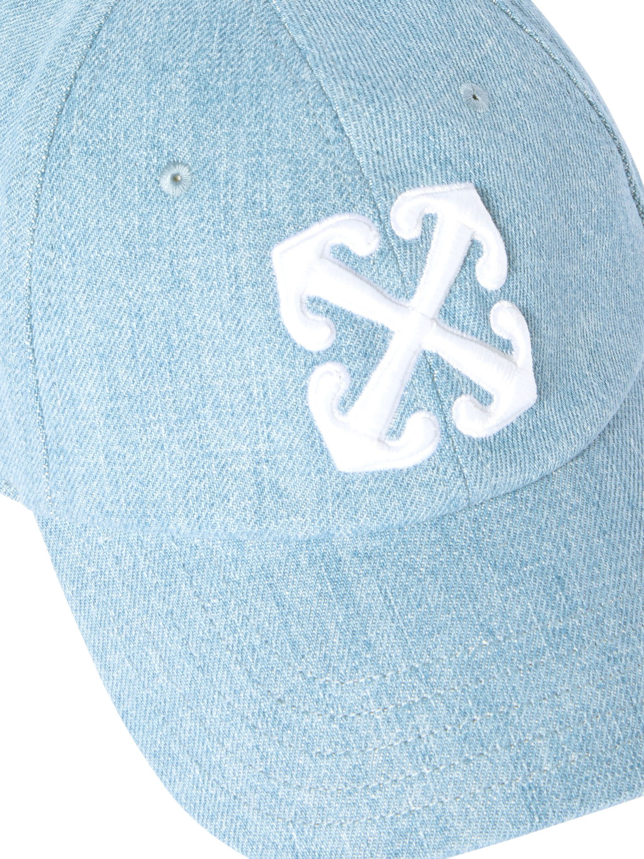 Light Blue Denim Arrow Baseball Cap - 4
