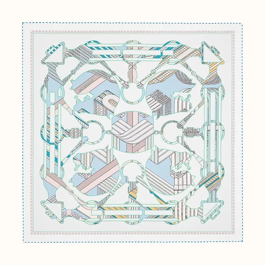 Tatersale en Zigzag double face scarf 90 - 4