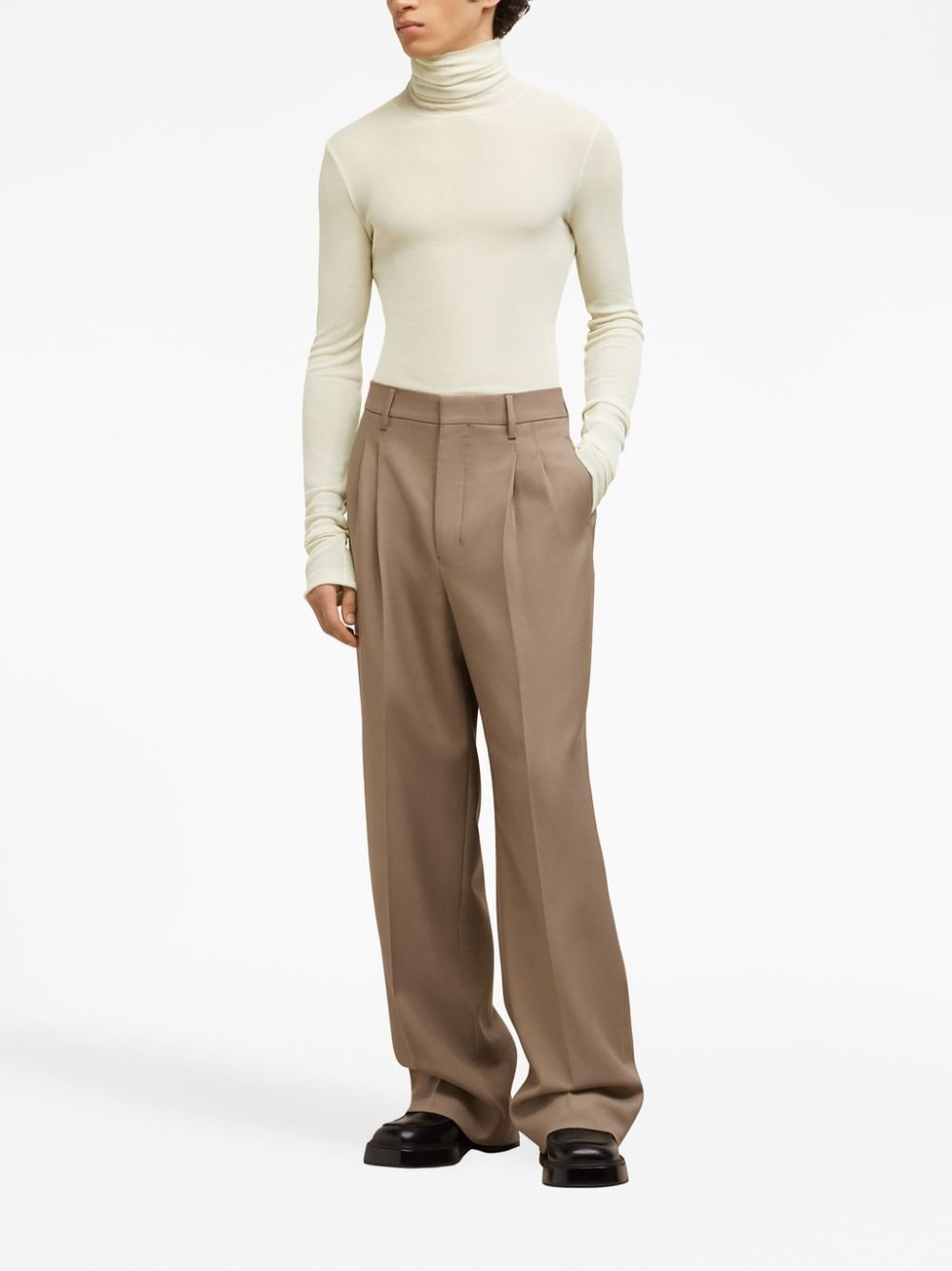 ribbed roll-neck top - 2