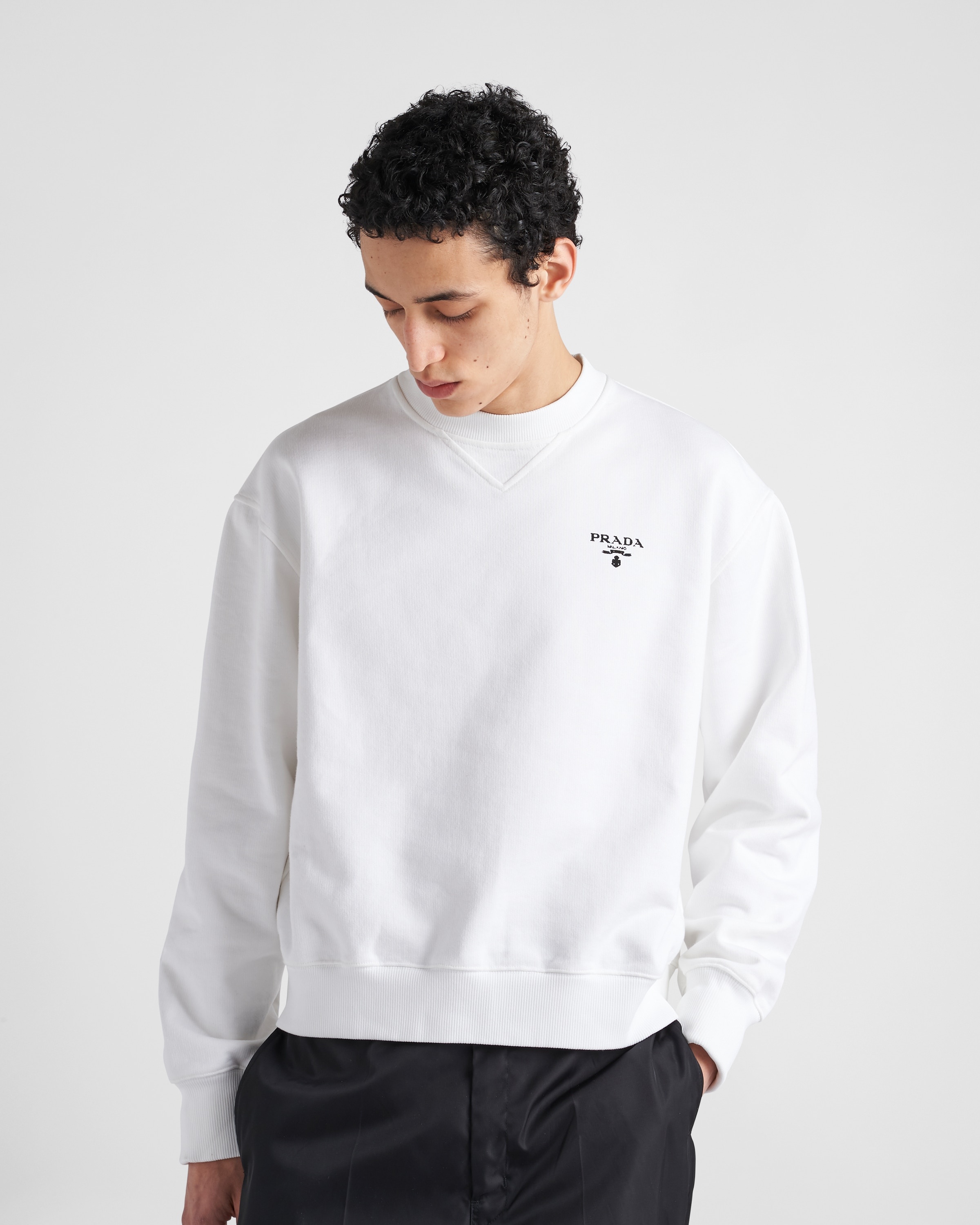 Printed cotton fleece sweatshirt - 3