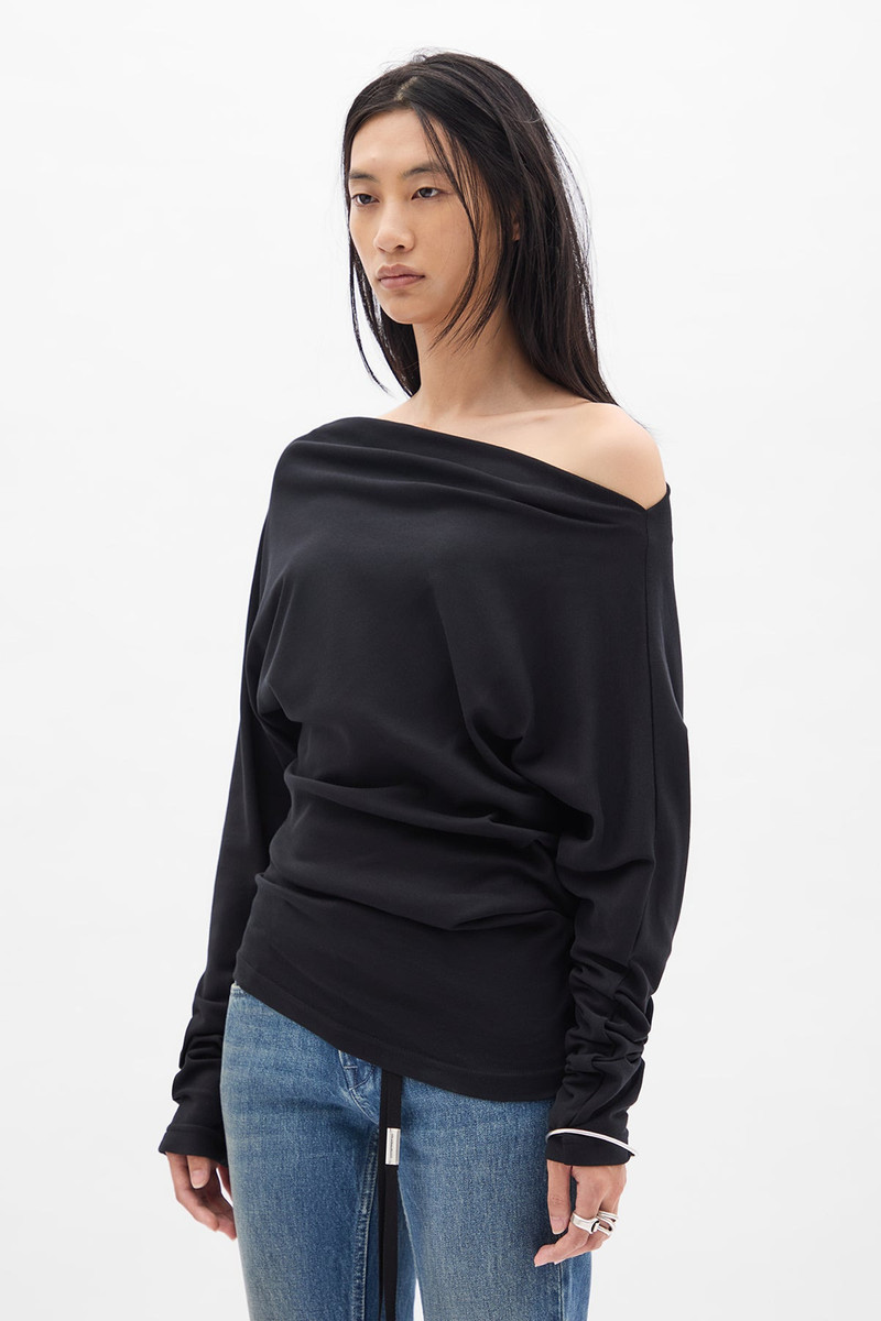Ann Demeulemeester Roos Bias Cut Drop Shoulder Top outlook