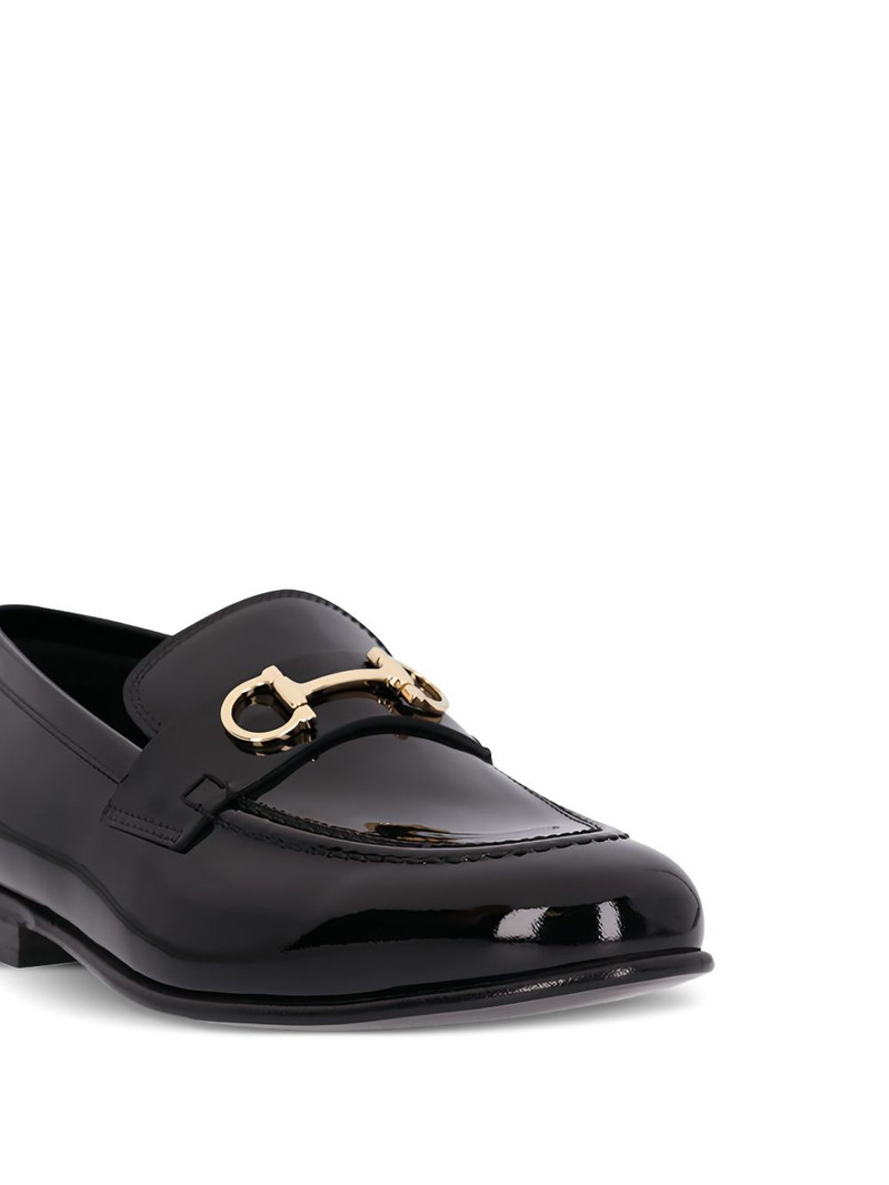 FERRAGAMO Gancini patent-leather loafers outlook