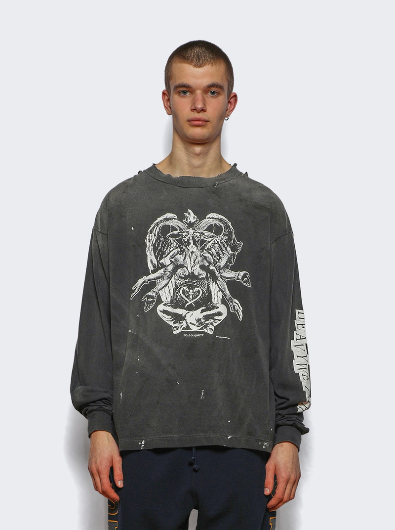 SAINT M×××××× Heavy Weight Long Sleeve Tee Black outlook