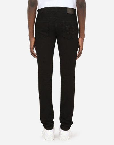 Dolce & Gabbana Black skinny stretch jeans with DG logo outlook