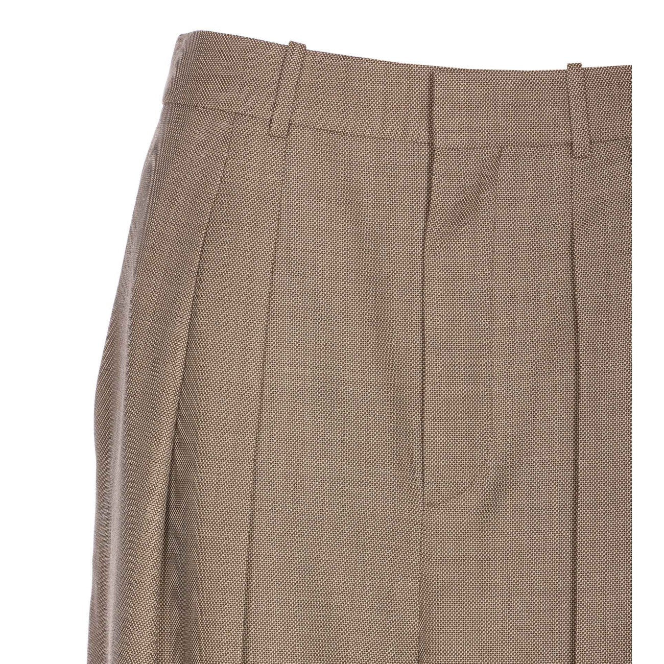 Saint Laurent Women Wide-Leg In Wool Caviar Pants - 4