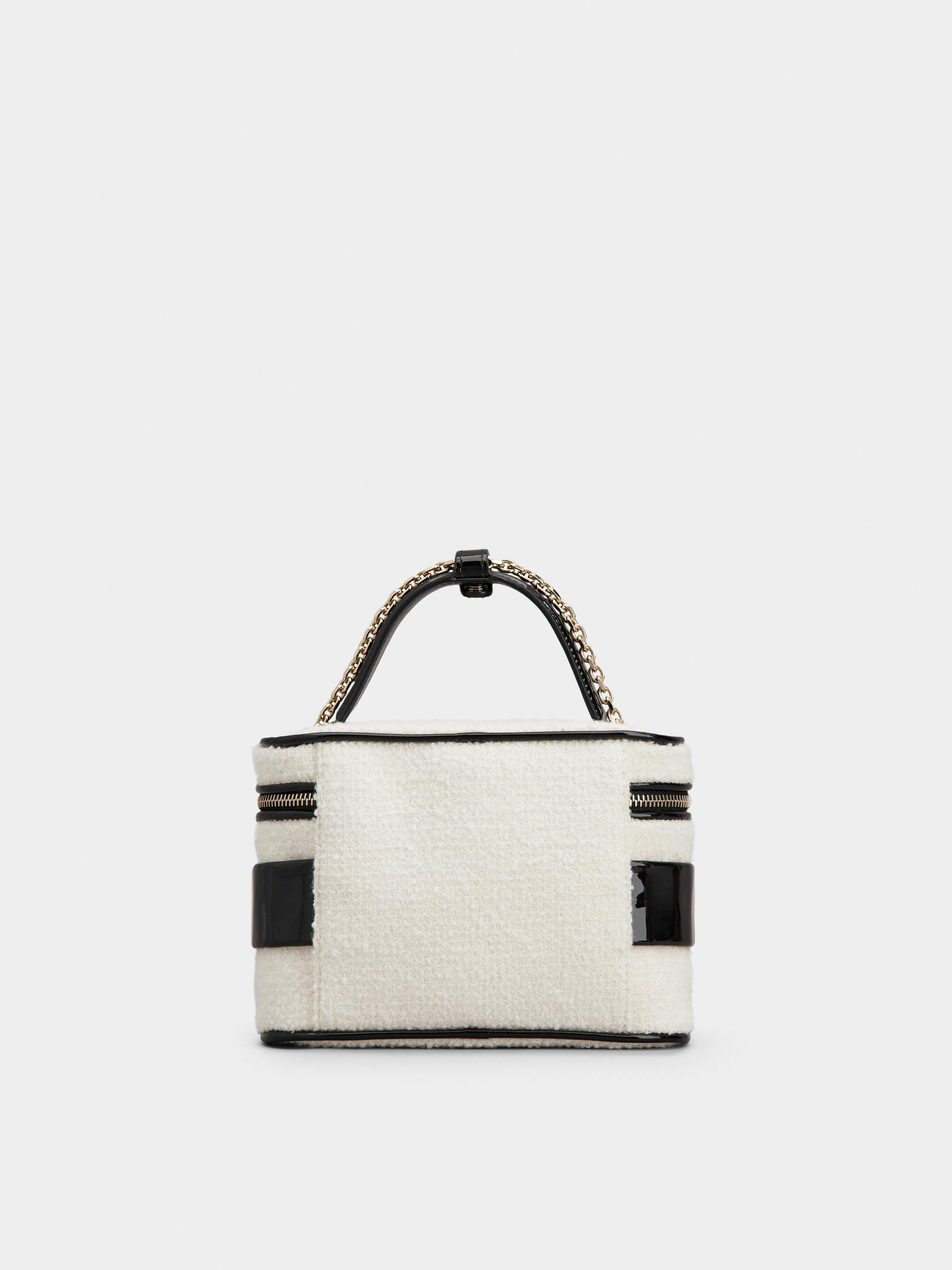 Roger Vivier Vanity Wool Strass Buckle Micro Bag in Fabric - 5