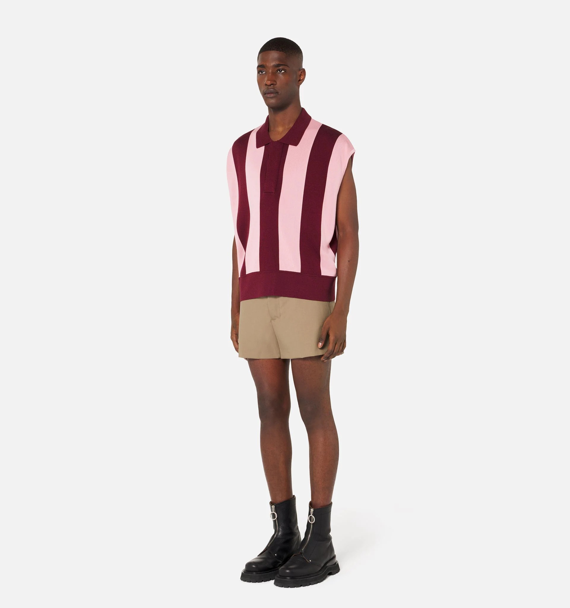 Sleeveless Striped Polo - 3