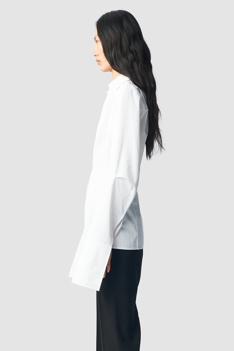 Tシャツ・カットソー Ann Demeulemeester LINSEY OPEN FRONT FITTED SHIRT Ann Demeulemeester Linsey Open Front Fitted Shirt | REVERSIBLE