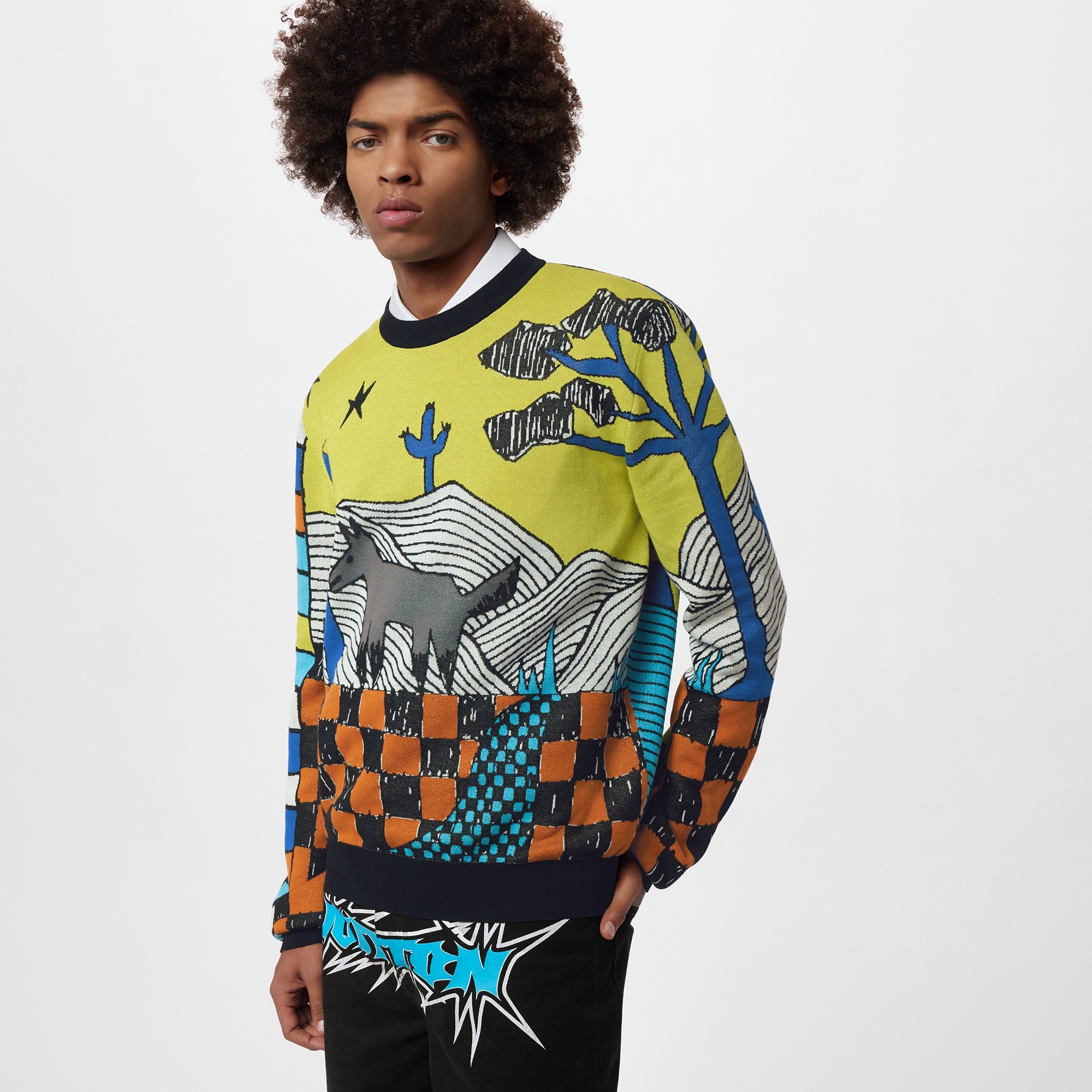 Cotton Jacquard Crewneck - 4