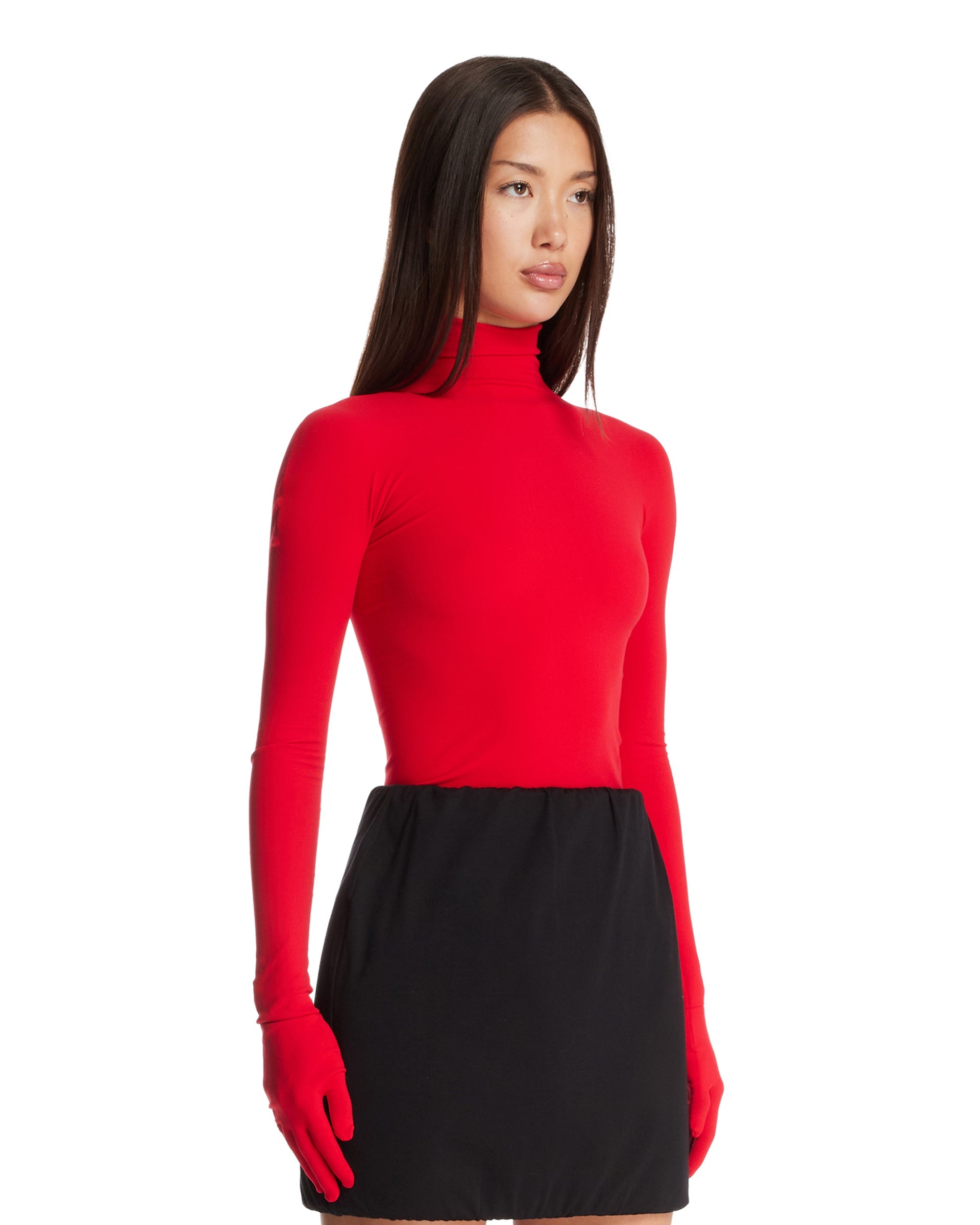Red High-Neck Top - 4