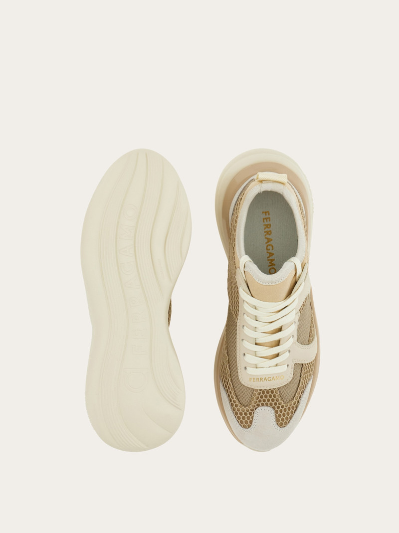 Gancini sneaker with mesh detail 5