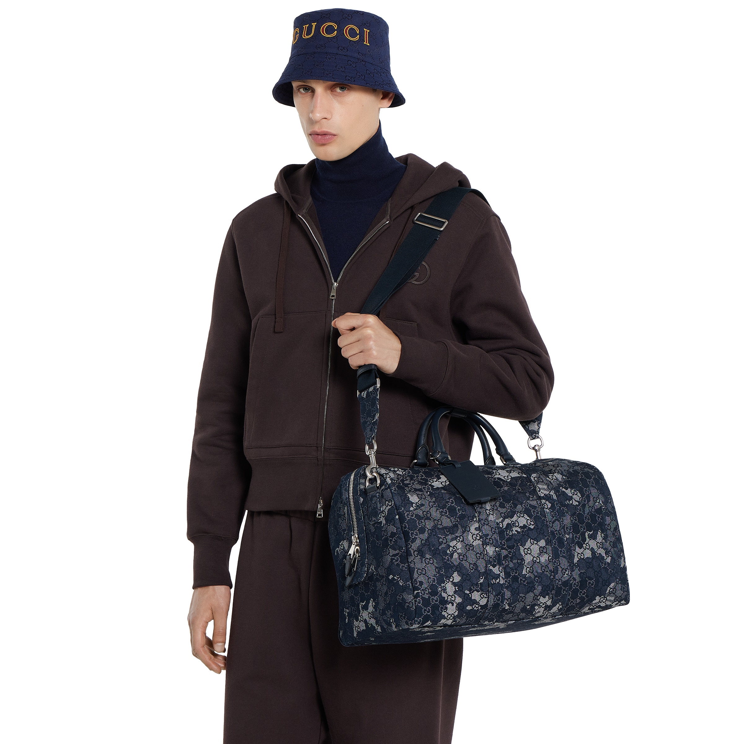 GG denim duffle bag - 4