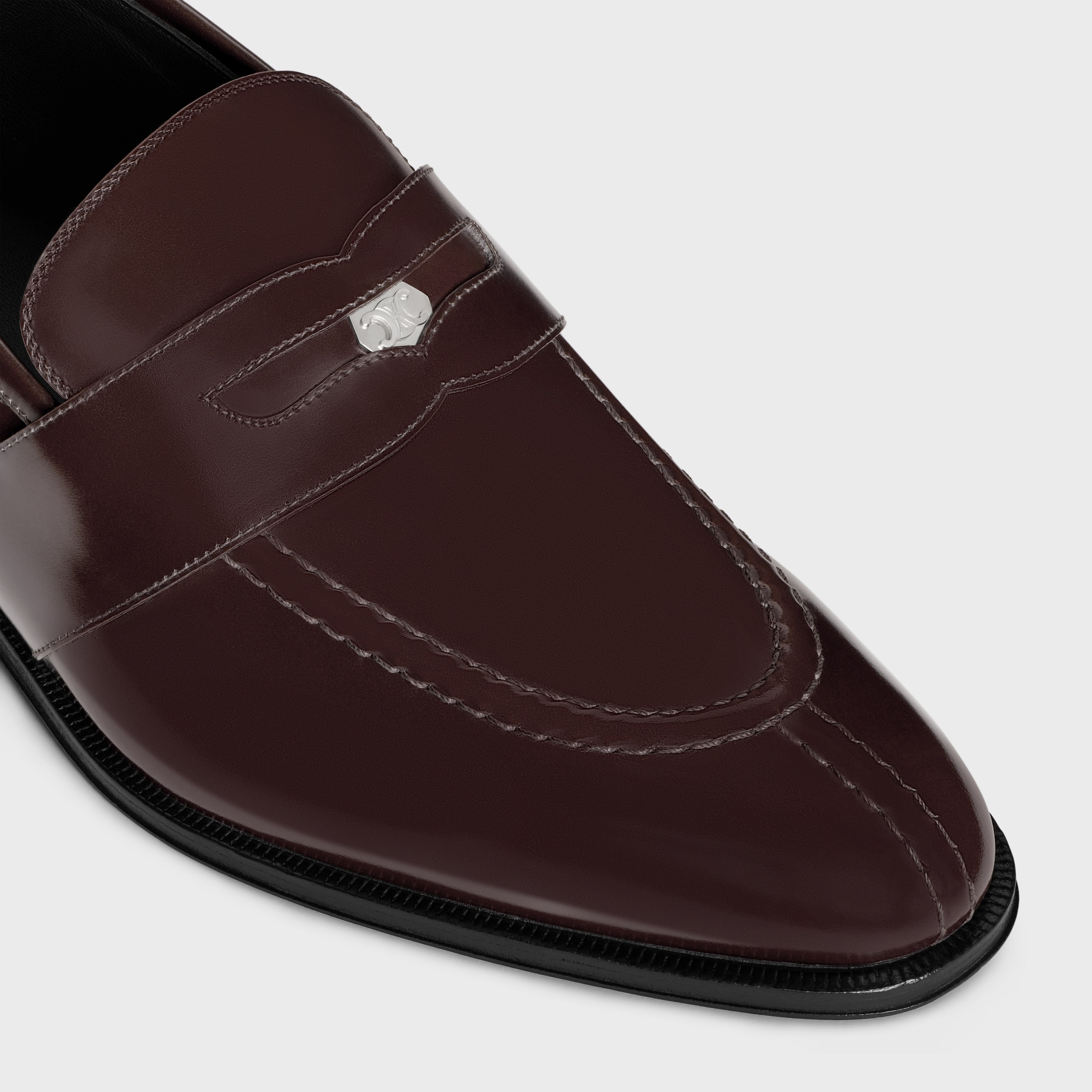 CELINE MALAQUAIS PENNY TRIOMPHE LOAFER in POLISHED BULL - 4